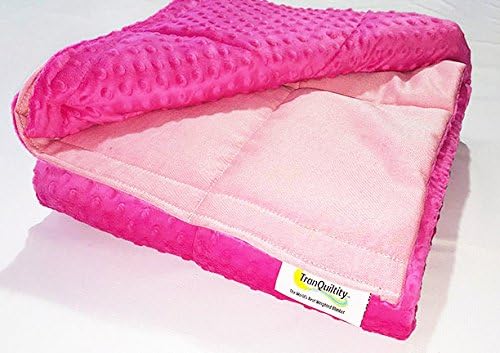 Hot Pink Minky Weighted Sensory Blanket -16lb 48x70