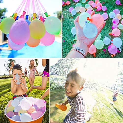 1200 Pack Water Balloons Refill Kits Quick & Easy Latex Water Bomb Balloons for Water Fight Games, Swimming Pool Party Summer Splash Fun