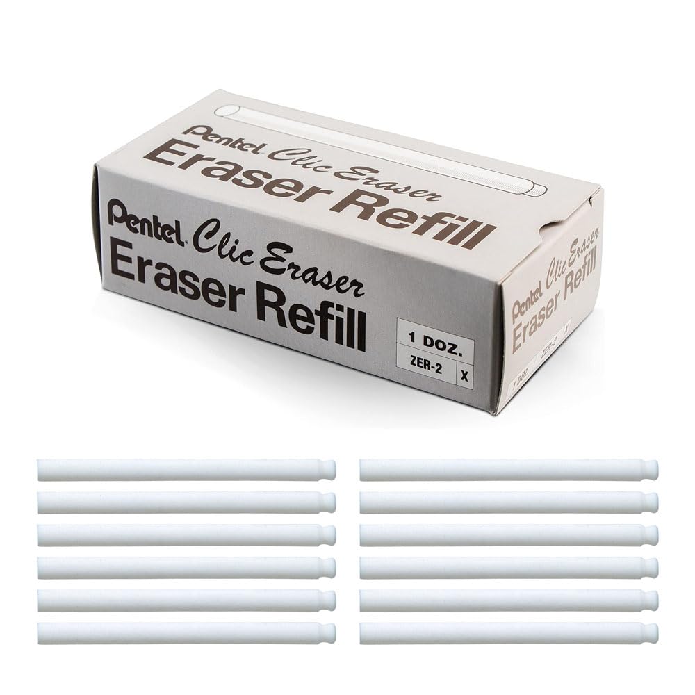 Photo 1 of Pentel Refill Erasers For Clic Eraser, Contains 24 Erasers (ZER-2)