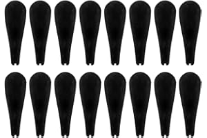 Sewroro 16pcs Black Flocking Shoulder Form Pads for Coat Hanger Support, Wide Non-slip Garment Shaper Pads