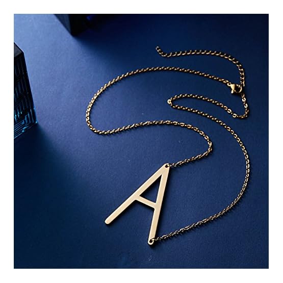 RINHOO-Sideways-Large-Initial-Necklace-Gold-Big-Letter-Script-Name-Stainless-Steel-Pendant-Monogram-Necklace-for-Women-Giftfrom-Alphabet-26-A-Z RINHOO-Sideways-Large-Initial-Necklace-Gold-Big-Letter-Script-Name-Stainless-Steel-Pendant-Monogram-Necklace-for-Women-Giftfrom-Alphabet-26-A-Z