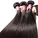 Donmily 10A Brazilian Straight Hair 3pcs/lot 100% Unprocessed Virgin Natural Hair Remy Human Hair Bundles 95-100g/pc(16 18 20, Natural color)