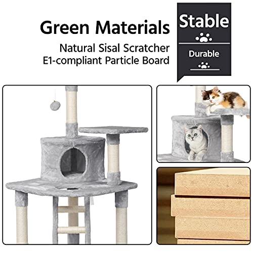 Yaheetech Cat Tree, 48in Cat Tower for Indoor Cats, Cat Trees for Large