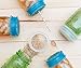 Blossom Mason and Canning Jar Sipping and Drinking Lid Caps, Silicone, For Wide Mouth Size Mason Jars, 4-Inches; Blue; Set of 4