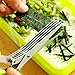 PuTwo Herb/Scallion Scissors - Multipurpose Kitchen/Garden Shear with 5 Extremely Sharp Premium Stainless Steel Blades, Yellow