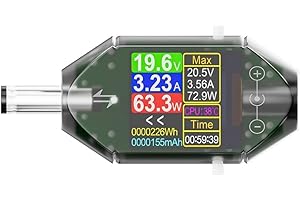 AugustknowU DT550 Digital Voltage and Current Tester 600W with DC5 5x2 5 Connector Offering Real Time Measurement and Display