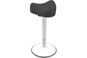 Yonsaeik Standing Stool, Adjustable Ergonomic Office Chair Standing Desk Chair Swivel 360 Degree Swivel Tilting Balance Chair with Saddle Seat for Active Learning Sitting