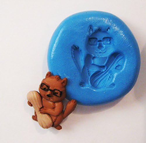 Chipmunk Squirrel Flexible Food Grade Silicone Push Mold for Polymer Clay, Resin,wax,miniature Food,sweets,plaster