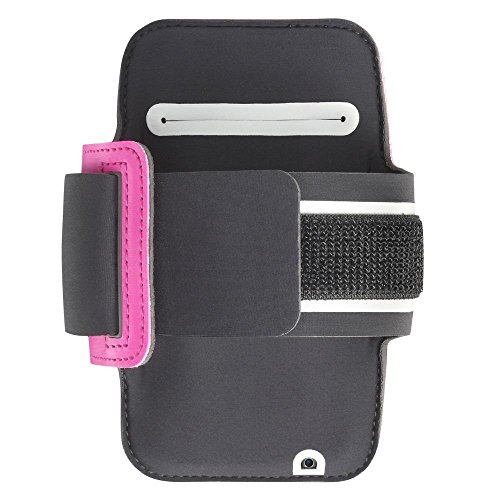 iPhone 6s Armband, GreatShield FIT Neoprene Stretchable Arm Holder Sports Case for Running Workouts with Key Slot for Apple iPhone 6S (2015) & 6 (4.7") (Pink) (Certified Refurbished) - Thumbnail 2