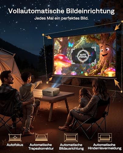 Aurzen Eazze D1 MAX Projector with Google TV 14.0 & Netflix | 4K supported, smart projector with 1000 ANSI, MEMC, 20W Dolby audio, autofocus & keystone correction, projector home cinema