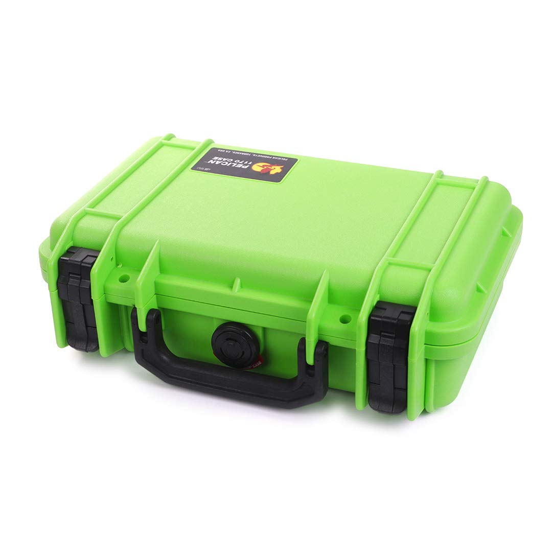 Pelican Lime Green & Black Pelican 1170 case with Foam.