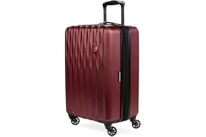 SwissGear 8018 Expandable Luggage, Hard Shell Carry-On Luggage with Spinner Wheels