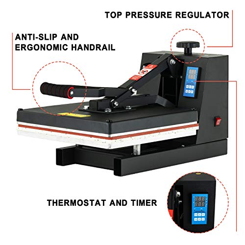 Nurxiovo Heat Press Machine, 15x15 inch Digital Heat Presses, Power