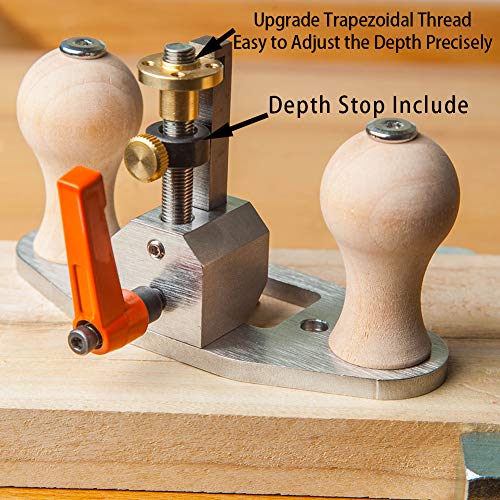 Admini Router Plane High Configuration Hand Router Plane with Depth Stop and Holes for Base