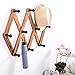 MyGift 10 Hook Burnt Wood Wall Mounted Expandable Accordion Peg Coat Rack Hanger for Entryway, Mudroom or Garage