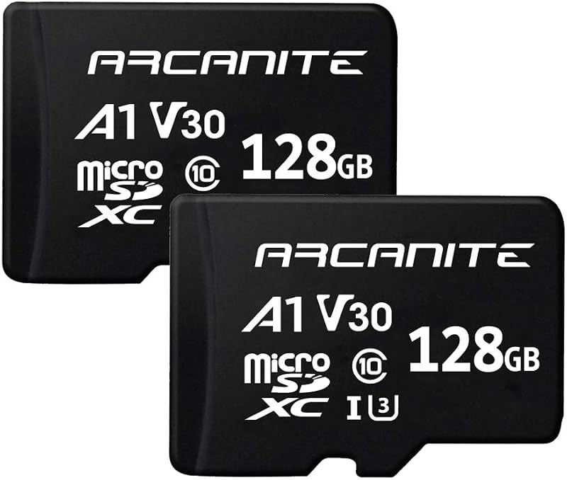 ARCANITE 2-Pack 128GB microSDXC A1 U3 V30 4K Memory Card - 90MB/s Read
