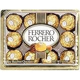 FERRERO ROCHER ITALIAN CHOCOLATE HAZELNUT CANDY 12 PC BOX