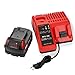 ANTRobut 18V 5000mAh Replacement for Milwaukee 18volt Lithium XC 5.0 Ah Battery (1 Pack) & Milwaukee 12V/18V XC Starter Kit Lithium-ion Battery Charger for Milwaukee primary