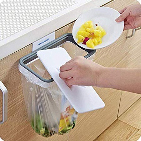 Bankcroft Export Attach A Trach Hanging Trash Bag Holder for Garbage Bag Rack Holder Attachable Waste Storage Hanging Bag Holder for Kitchen