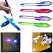 Dazzling Toys Invisible Ink Pen Disappearing Magic Pen with Built in UV Light Pack of 4 Magic Marker Spy Pen Secret Message Writer Party Favor Creative Entertainment