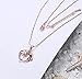 Fashion Charm Women Rose Gold Pendant Zircon Necklace (Dolphin)