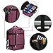 Hynes Eagle Travel Backpack 40L Flight Approved Carry on Backpack Men Large Cabin Weekender Laptop Backpack Women 15.6 inches Red Violet 2017