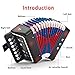 NASUM Accordion Kid's Accordion,Toy Accordion,Solo and Ensemble Instrument,Musical Instrument for Early Childhood Teaching,Ten Keys,Black