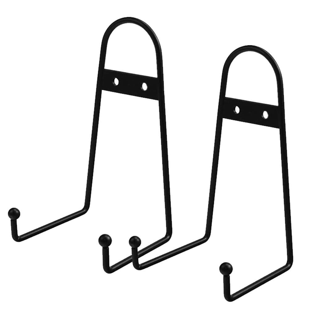 Lucky Farm 2 Pcs Wall Mount Easel Plate Display Hanger, Metal Vertical Plate Stand Holder, Mural Wall Picture Frame Stands with Screws (6 Inch)