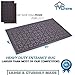 Premium Rubber Doormat By TVD Home - Low Profile Indoor & Outdoor Charcoal Gray Mat - Easily Washable & Stain Resistant - Non Skid Backing - Large 31x19 Inch Size + Bonus Guide (Gray)