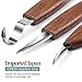Gimars Sharp 420J20 Japan Stainless Iron Wood Spoon Carving Knives Kits Tools Set, Linoleum Cutters, Whittling Chip Detail Carving Knives with Polishing Leather Strop for Beginners Professional, 3 pcs