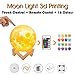 Moon Night Light Lamp 3D Printing, Lunar Glow LED Moon Light with Stand, Remote and Touch Control and USB Rechargeable, Glowing Lights for Baby Kids Lover Birthday Party or Nursery Present (4.7 inch)