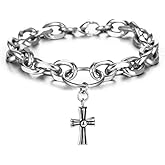 ANNI.SOUL Handmade Curb Chain Bracelet for Men, Stainless Steel, Men's Rope Chain Bracelet, Mens Link Bracelets