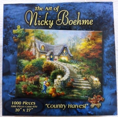 Karmin Int'l - Nicky Boehme - "Country Harvest" - 1000 Piece Puzzle - 20" X 27"