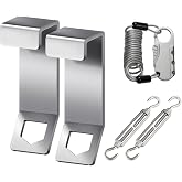 Loyipu 2-Pack Cooler Lock Bracket with Retractable Cable &amp; Turnbuckle - Heavy Duty Stainless Steel Security Kit for Yeti/RTIC Tundra/Hopper Series Coolers