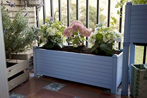 Jardinera Greenland 88x32x33 cm. Color: Azul Lavanda: Amazon ...