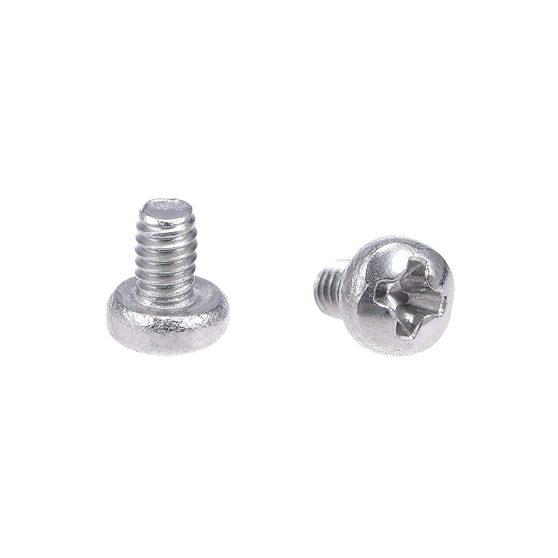 sourcing map M2x3mm Machine Screws Pan Phillips Cross Head Screw 304 Stainless Steel Fasteners Bolts 60Pcs