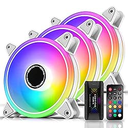 EZDIY-FAB White Moonlight 120mm RGB Case Fan with