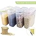 BAKHUK Cereal Storage Container - Large Sealed Cans 4L (136oz) in 4 Colors, with Stickers and Brushes, for Cereals, Flour, Coffee, Pet Food, etc.