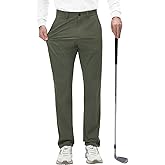 Surenow Mens Golf Pants Quick Dry Lightweight Slacks Stretch Work Casual Pants 30"/32"/34" Travel Trousers with Multi Pockets