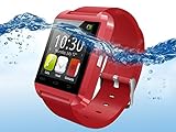 Eachbid U8 Wrist Wear Bluetooth Smart Wrist Watch for smart phone Red