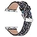 iiteeology Compatible with Apple Watch Band 38mm 40mm 42mm 44mm, Christmas Sparkly 3D Glitter Bling Leather iWatch Band for Apple Watch Series 5/4/3/2/1 Women Girls (Black, 42mm)