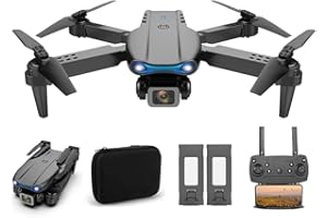 Oteeoml Drone for Kids adult with 4K Camera，Remote Control Foldable Drone with Carrying Case，Gifts for Boys Girls with Altitude Hold, Headless Mode, One Key Start Speed Adjustment Auto Hovering, 3D Flips 2 Batteries, Long Endurance, Black