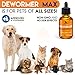 Dewormer + for Dogs and Cats - Natural Treatment from Tapeworm, Roundworm, Whipworm, Hookworm, and Nematode - Liquid Herbal Dewormer - for Pets Natural Canine Dewormer for Dogs (2 oz)
