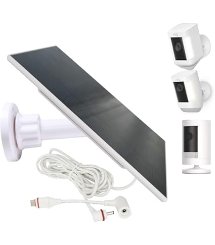 Ring Solar Panel 2 Pack 5W Solar Panel Charger For Ring Cameras - 2 Pack With 13ft Cables For Stick Up & Spotlight Cams 5W Solar Charger For Ring Cameras Outdoor - View #3