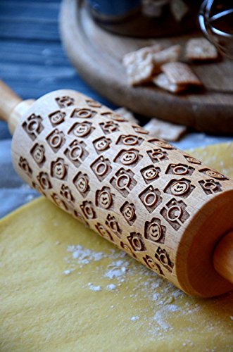 Dachshund Dog Pattern Wooden Engraved Rolling Pin for baking classic- By Enjoy The Wood - Rolling Pin engraved Sugar Cookies Gift for Her Small decorative