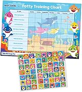 Paper Projects Baby Shark Potty Training Chart 56 Sparkly Stickers Wipe Clean view 2
