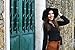 Persun Women Lace Up Front Split Side Plain Blouse, X-Large, Black