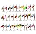 LotFancy 30 PCS Metal Fishing Lures Spinner Baits Crankbait Hooks Tackle Salmon Bass