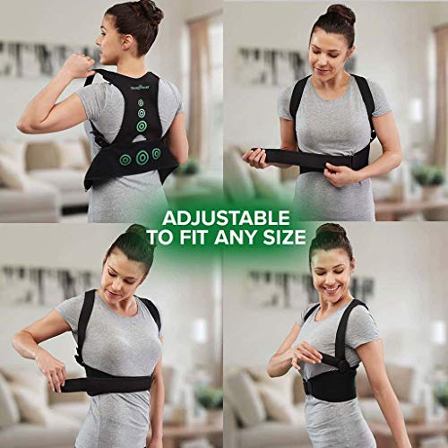 Hempvana Arrow Posture - Fully Adjustable Posture Support & Posture Corrector for Upper Body - Helps Correct Slouching, Text Neck and Hunching Over (S/M)