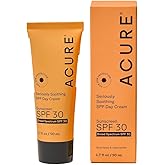 Acure Seriously Soothing SPF 30 Day Cream - Face Moisturizer with SPF 30, Anti Aging Zinc Oxide Sunscreen, Hydrating Face Cream, Daily Facial Care for Women & Men with Niacinamide, Vegan - 1.7 fl oz